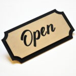 Табличка двостороння Відкрито-Закрито. Дерев'яна вивіска на дверях Open Closed. - Зображення 2