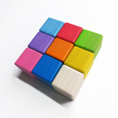 Кубики цветные 9шт