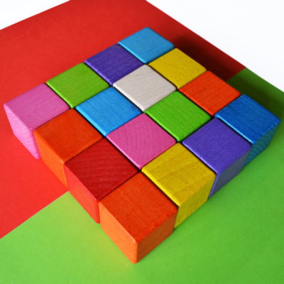 Кубики цветные поштучно